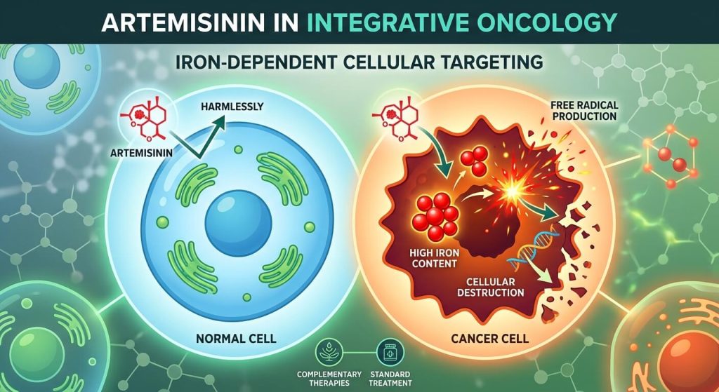 Artemisinin in Integrative Oncology: Iron-Dependent Cellular Targeting