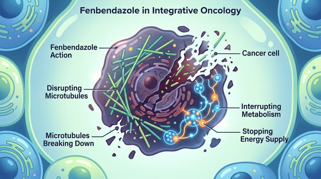 Fenbendazole in Integrative Oncology: Disrupting Cellular Microtubules and Metabolism