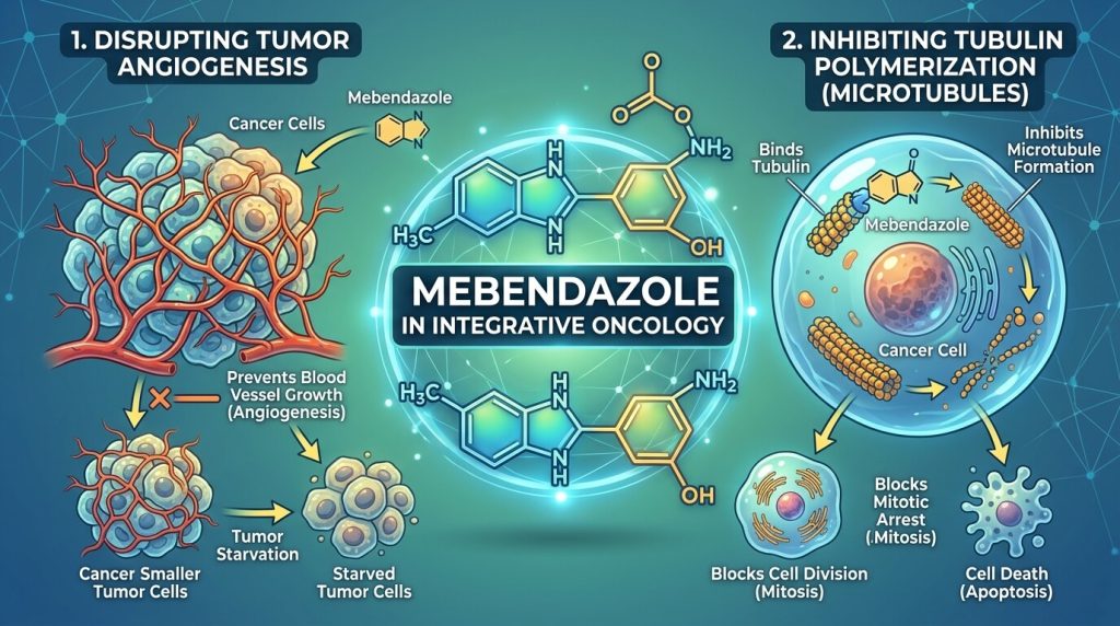 Mebendazole in Integrative Oncology: Disrupting Tumor Angiogenesis and Microtubules