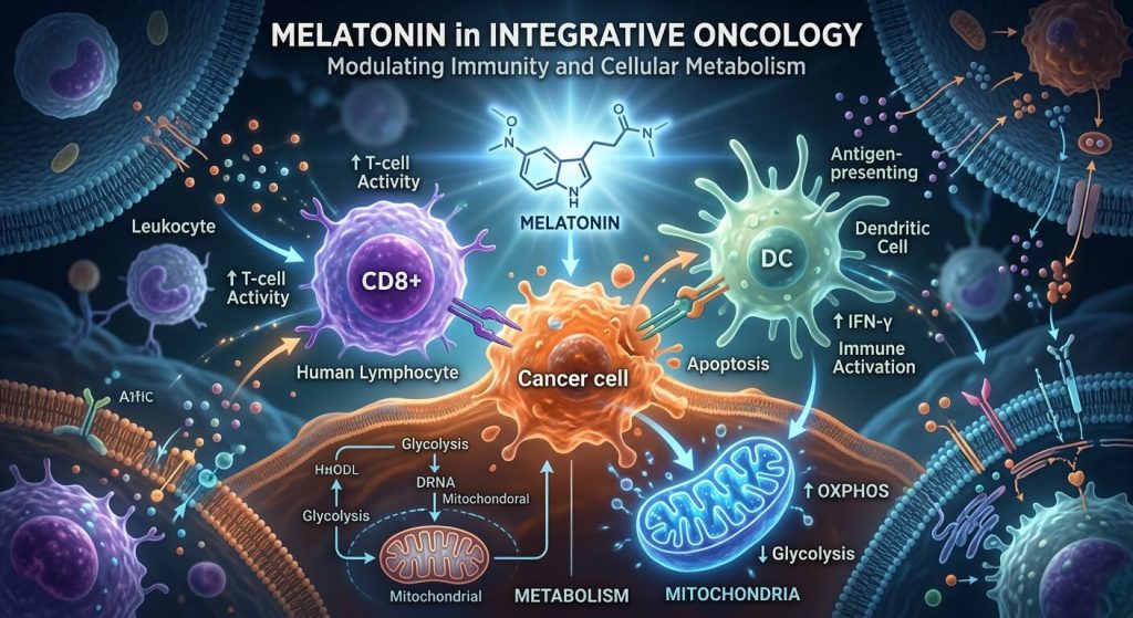 Melatonin in Integrative Oncology: Modulating Immunity and Cellular Metabolism