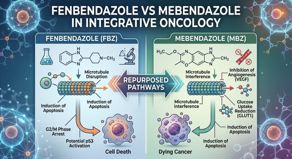 Fenbendazole vs Mebendazole in Integrative Oncology: Repurposed Pathways