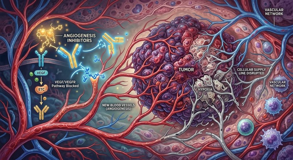 Targeting Angiogenesis in Integrative Oncology: Disrupting Cellular Supply Lines