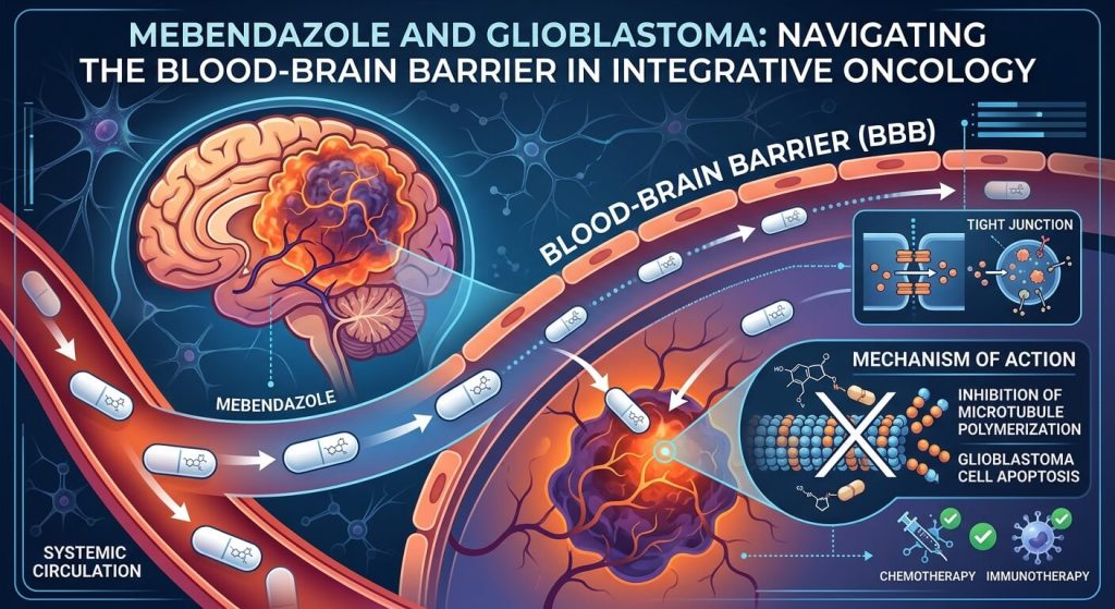 Mebendazole and Glioblastoma: Navigating the Blood-Brain Barrier in Integrative Oncology